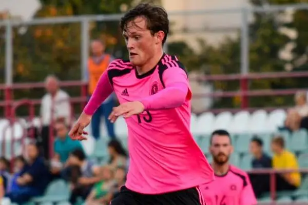 Liam Henderson playing for Scotland under 21s