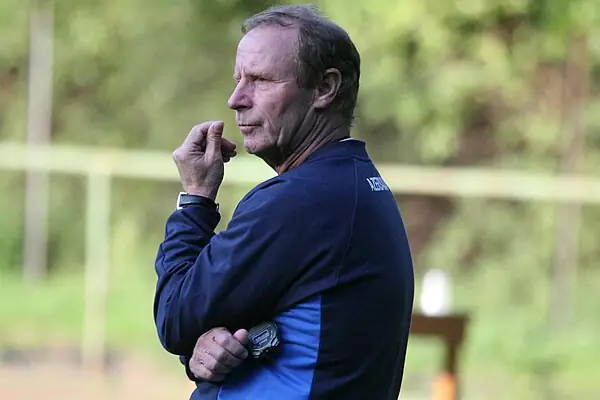 Berti Vogts at a training camp.