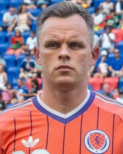 Lawrence Shankland lining up for Scotland v Bolivia, 2026.