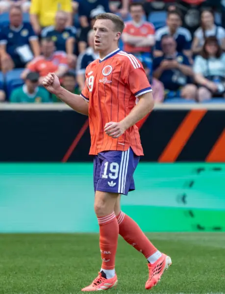 Lewis Ferguson. Scotland v Bolivia on pitch.