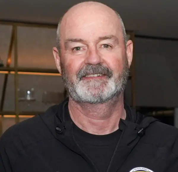 Steve Clarke indoors smiling 25 March 2026