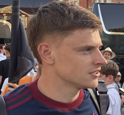 Harvey Barnes leaving Craven Cottage after the match between Fulham and Newcastle United. 24 05 2026. He is 1 of the multi-eligible players Scotland hope to land.