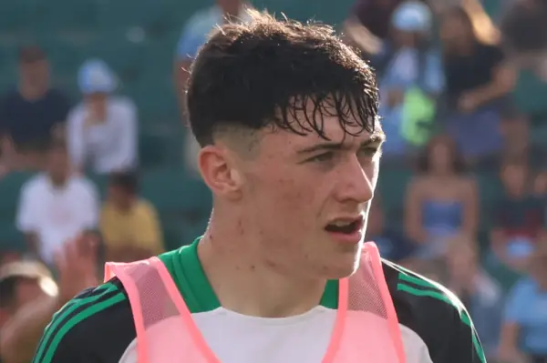 Colby Donovan 2024 wearing a training bib with Celtic.