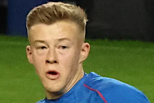 Connor Barron, Rangers 2024. Head shot.