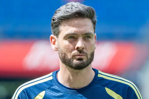 Craig Gordon Scotland v Bolivia during limber up.