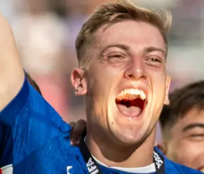Liam Delap celebrating at the World Club Cup Final in 2025.