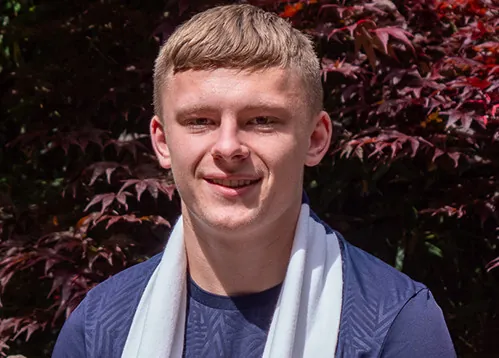 Luke Graham casually dressed at Dundee, 2024.